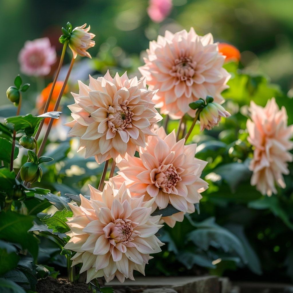 Dahlia-knolde Flerfarvet - Sæt med 3 | Dahlia 'Café au Lait'