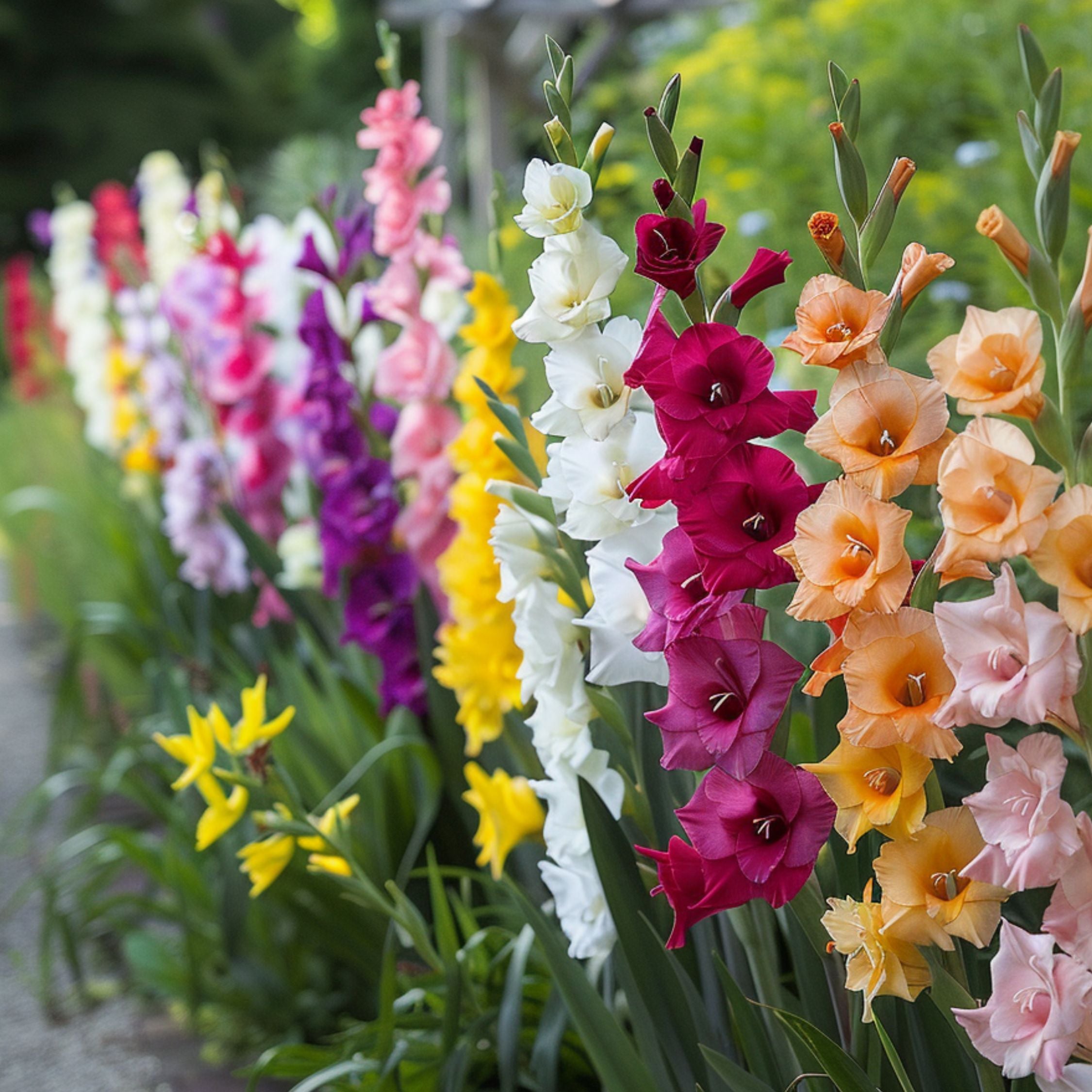 Gladiolus blomstrer Flerfarvet - Sæt med 60 | Gladiolus Mix