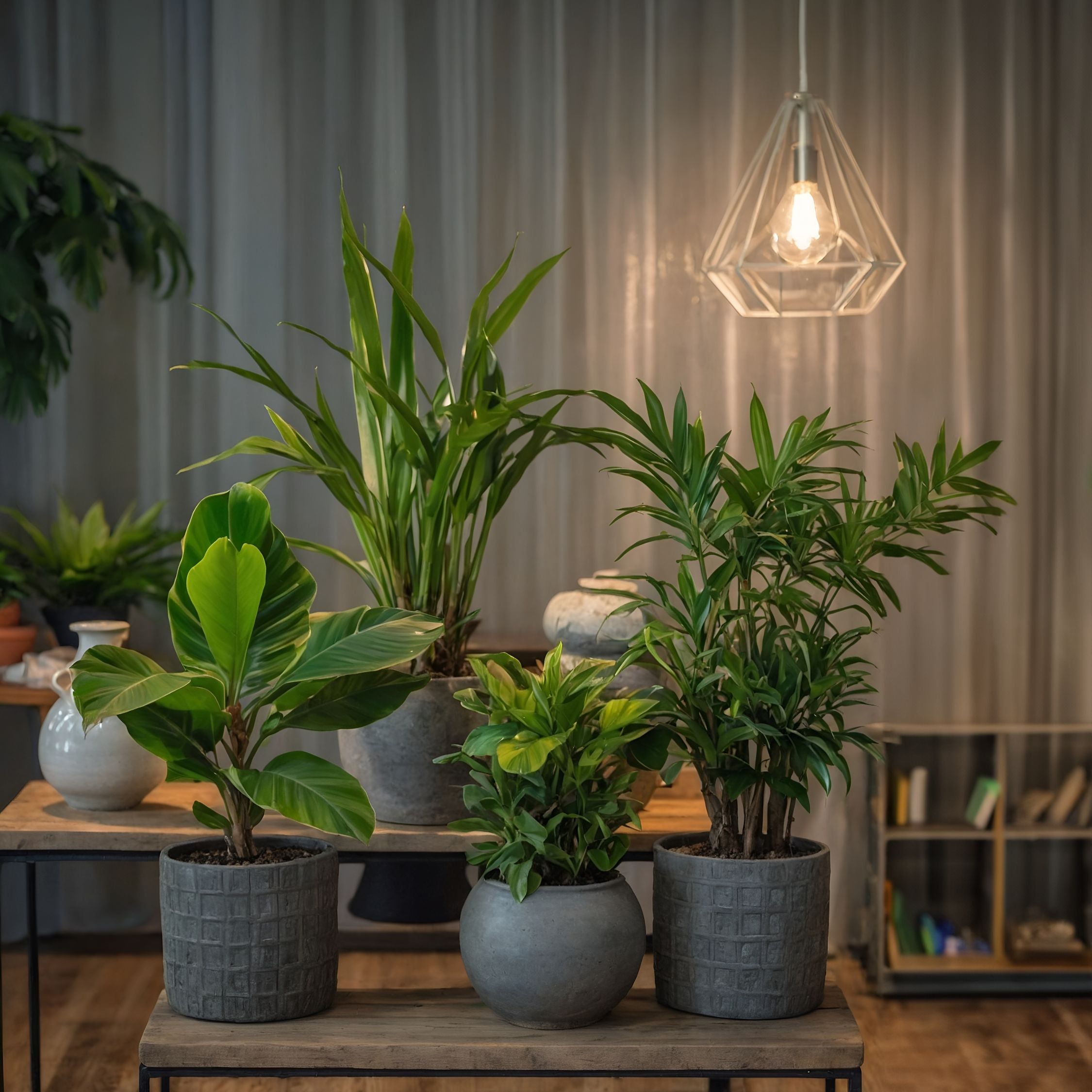 Trendy stueplanter - Sæt med 4