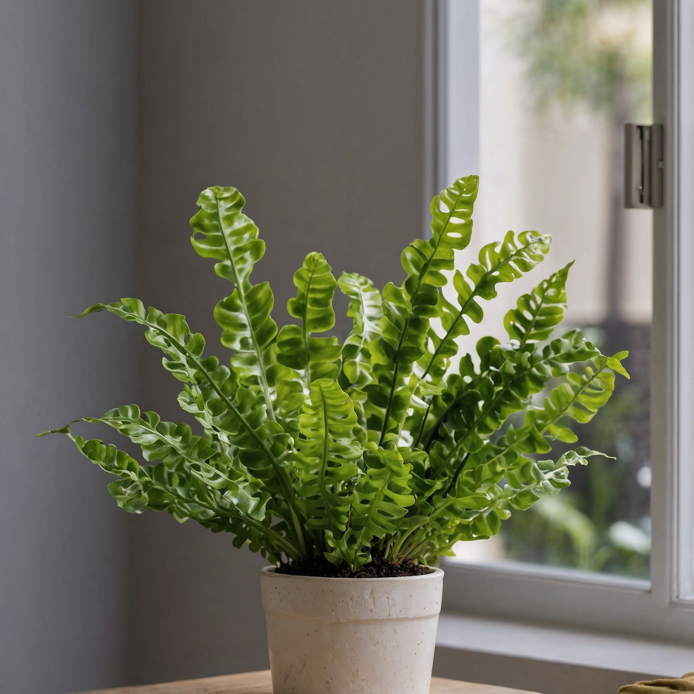 Fugleredebregne - Sæt 2 - Asplenium nidus 'Crispy Wave'
